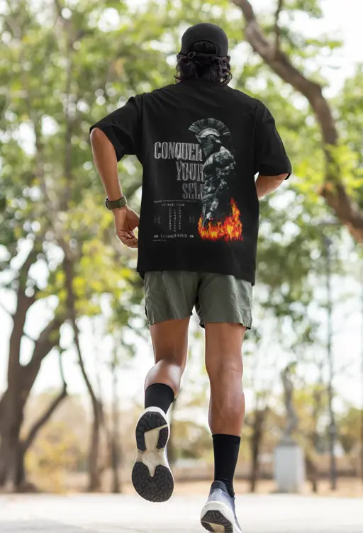 NΞUWΛY Unisex Terry Oversized Tee (CONQUER)(3XL)